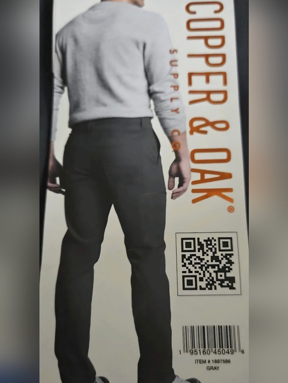 Copper and Oak Men's Black Casual Pants Size 34 X 30. Machine Washable.